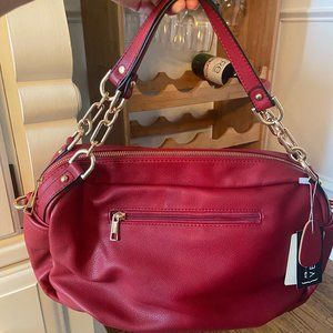 Mellow World maroon vegan leather handbag